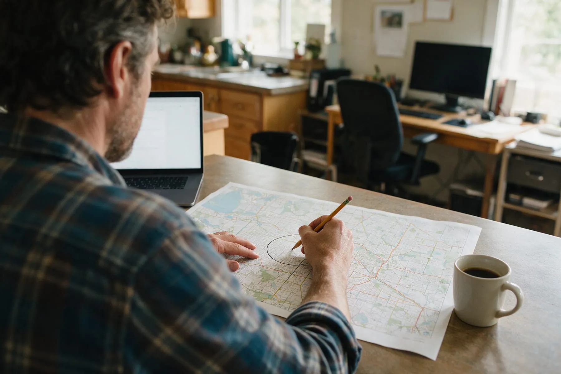 Owner setting a service area for a Google Ads campaign